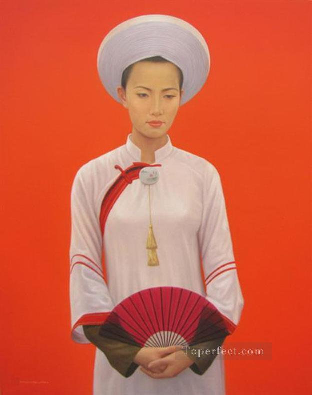Young Lady Vietnamese Asian Oil Paintings
